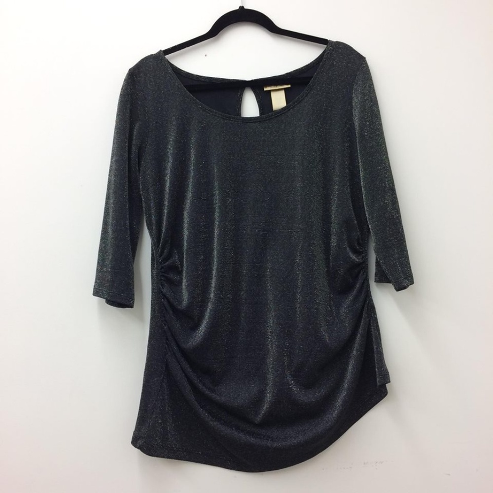 Black and Silver sparkle stretch top - 2XL (20)